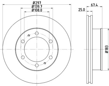 Тормозной диск HELLA PAGID 8DD 355 116-821