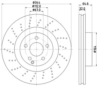 Тормозной диск HELLA PAGID 8DD 355 116-951