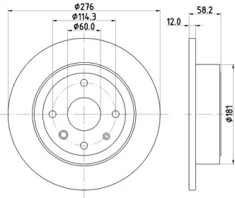 Тормозной диск HELLA PAGID 8DD 355 116-991