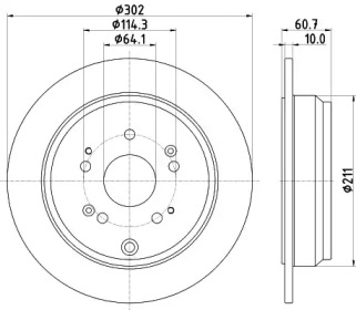 Тормозной диск HELLA PAGID 8DD 355 119-221