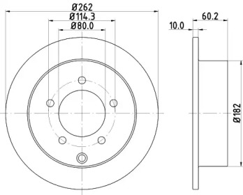 Тормозной диск HELLA PAGID 8DD 355 119-181