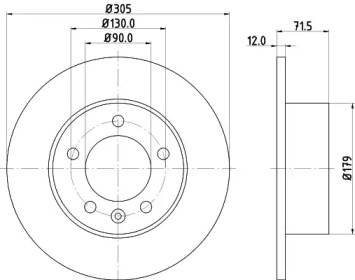 Тормозной диск HELLA PAGID 8DD 355 129-201