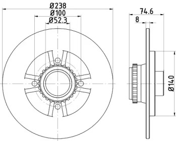 Тормозной диск HELLA PAGID 8DD 355 117-311