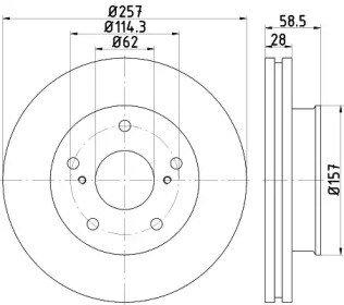 Тормозной диск HELLA PAGID 8DD 355 117-821