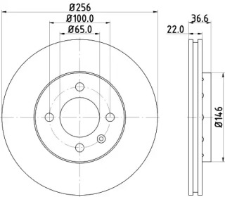 Тормозной диск HELLA PAGID 8DD 355 129-441