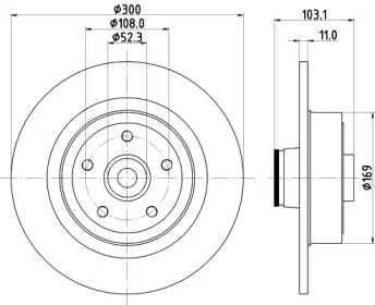 Тормозной диск HELLA PAGID 8DD 355 123-361