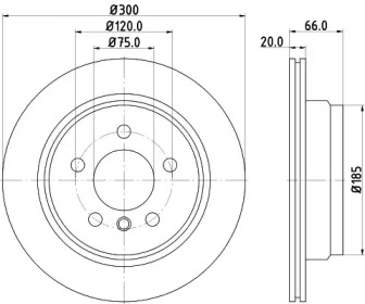 Тормозной диск HELLA PAGID 8DD 355 122-161