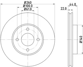 Тормозной диск HELLA PAGID 8DD 355 118-291