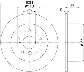 Тормозной диск HELLA PAGID 8DD 355 118-311