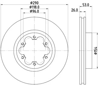 Тормозной диск HELLA PAGID 8DD 355 118-481