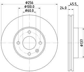 Тормозной диск HELLA PAGID 8DD 355 119-351