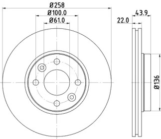 Тормозной диск HELLA PAGID 8DD 355 118-491