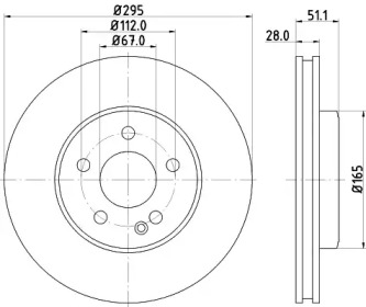 Тормозной диск HELLA PAGID 8DD 355 129-661