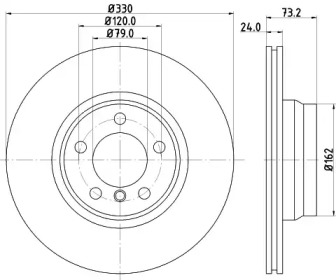 Тормозной диск HELLA PAGID 8DD 355 119-561