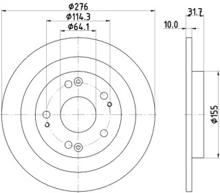 Тормозной диск HELLA PAGID 8DD 355 118-351