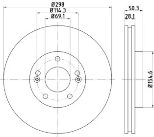 Тормозной диск HELLA PAGID 8DD 355 119-251