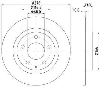 Тормозной диск HELLA PAGID 8DD 355 119-391