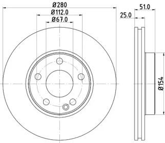 Тормозной диск HELLA PAGID 8DD 355 119-601