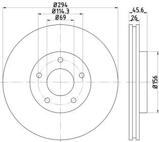 Тормозной диск HELLA PAGID 8DD 355 119-621