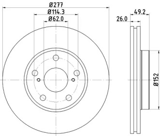 Тормозной диск HELLA PAGID 8DD 355 119-661