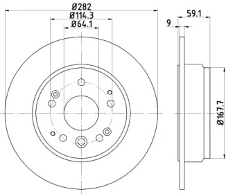 Тормозной диск HELLA PAGID 8DD 355 120-321