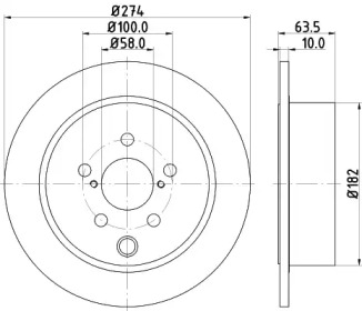 Тормозной диск HELLA PAGID 8DD 355 120-341