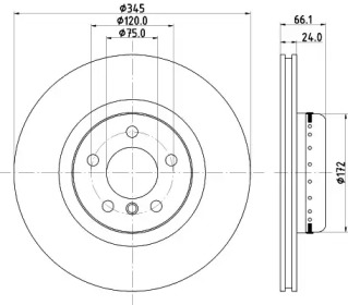 Тормозной диск HELLA PAGID 8DD 355 120-801