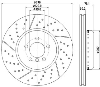 Тормозной диск HELLA PAGID 8DD 355 120-771