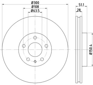 Тормозной диск HELLA PAGID 8DD 355 123-161