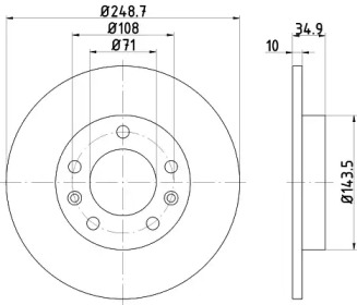 Тормозной диск HELLA PAGID 8DD 355 120-581