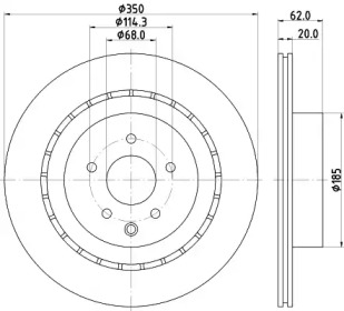 Тормозной диск HELLA PAGID 8DD 355 122-261