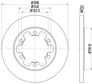 Тормозной диск HELLA PAGID 8DD 355 122-831