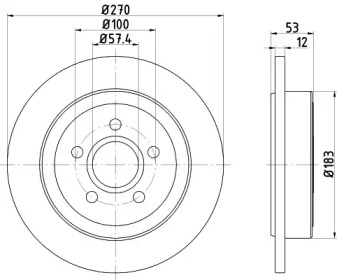 Тормозной диск HELLA PAGID 8DD 355 122-941