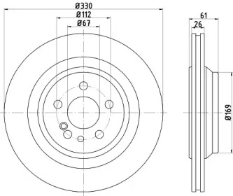 Тормозной диск HELLA PAGID 8DD 355 123-081