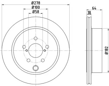 Тормозной диск HELLA PAGID 8DD 355 123-101