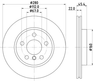 Тормозной диск HELLA PAGID 8DD 355 123-481