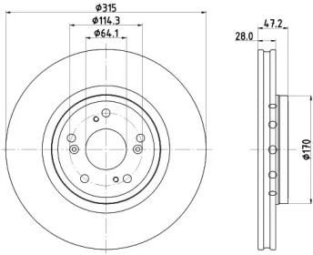 Тормозной диск HELLA PAGID 8DD 355 125-321