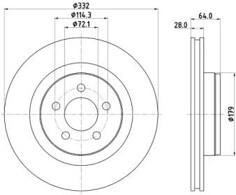 Тормозной диск HELLA PAGID 8DD 355 125-441