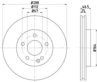 Тормозной диск HELLA PAGID 8DD 355 125-541