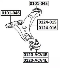 Шарнир ASVA 0120-ACV4L