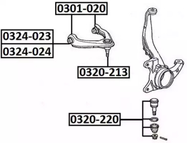 Рычаг независимой подвески колеса ASVA 0324-024