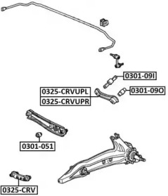 Рычаг независимой подвески колеса ASVA 0325-CRVUPR