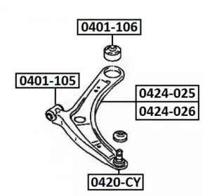 Подвеска ASVA 0401-106