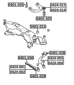 Рычаг независимой подвески колеса ASVA 0424-001