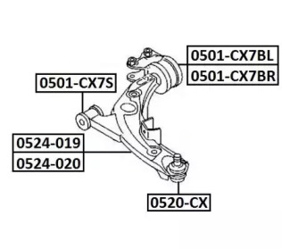 Подвеска ASVA 0501-CX7BL