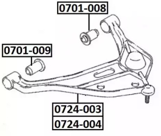 Рычаг независимой подвески колеса ASVA 0724-004