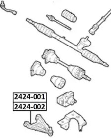 Рычаг независимой подвески колеса ASVA 2424-001