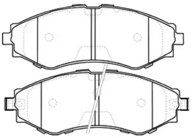 Комплект тормозных колодок ASVA AKD-0374