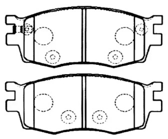 Комплект тормозных колодок ASVA AKD-0435