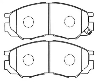 Комплект тормозных колодок ASVA AKD-1184